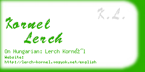 kornel lerch business card